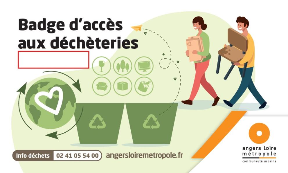 Visuel du badge des déchèterie avec cadre pour cibler le numéro